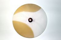 Fifties ceiling lamp in yellow / white