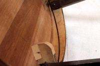 1950's coffee / end table - Blue Sparkle - adjustable height