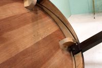 1950's coffee / end table - Blue Sparkle - adjustable height