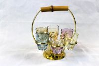 Shot / liquor glasses from the fifties with rack