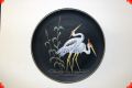 Fifties ceramics wall plate from Germany - herons - Ruscha