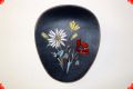 Wandteller Keramik Fnfziger - Blumen- Deutschland - Ruscha Stil