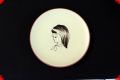 Fifties wall plate from the Netherlands - portrait of girl
