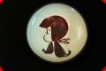 Fifties ceramics wall plate from the Netherlands - portrait of girl