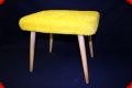 Stool wood blue bright yellow fifties