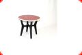 Red small round table