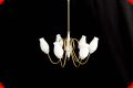 Prachtige Franse fifties hanglamp in Elegante stijl.