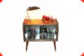 Nice fifties mini bar on high legs with mirror and light