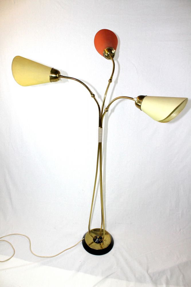 Super Floor lamp cone-shaped lamp fifties 3 lamps - The Boomerang OM-14